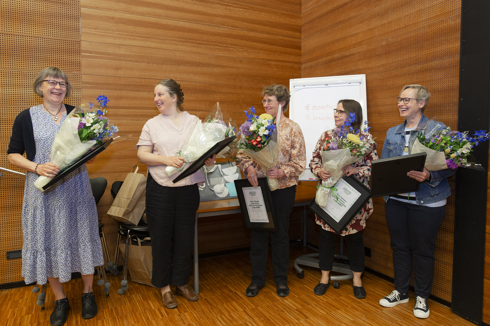 Matleena Laakso, Leena Elenius, Kaisa Puttonen, Riitta-Liisa Karjalainen & Maria Ehrnström-Fuentes.  